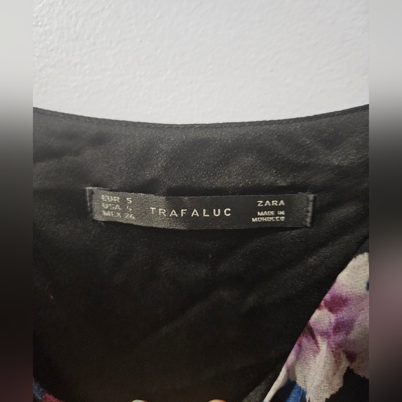 Zara floral slip dress with lace - Picture 3 of 3